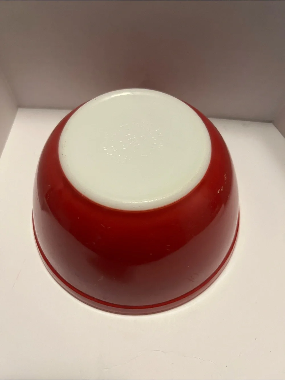 Pyrex vintage Ovenware Bowl original bright red color # 402